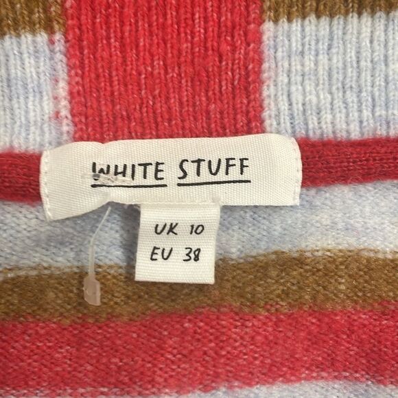 White Stuff Jamie Oversize Striped Cardigan With Pockets - UK 10 / US 6 - S/M - Picture 8 of 16